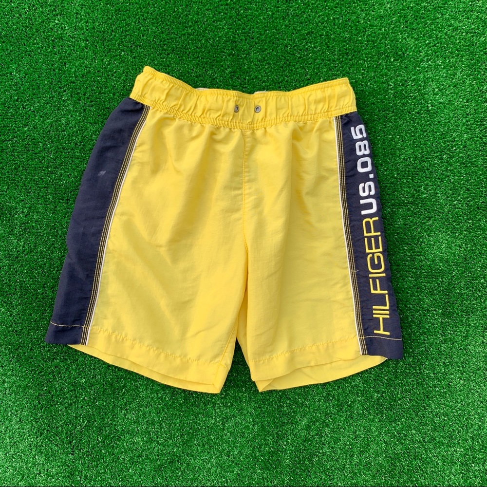 Vintage Tommy Hilfiger Spell Out Swim Shorts Small